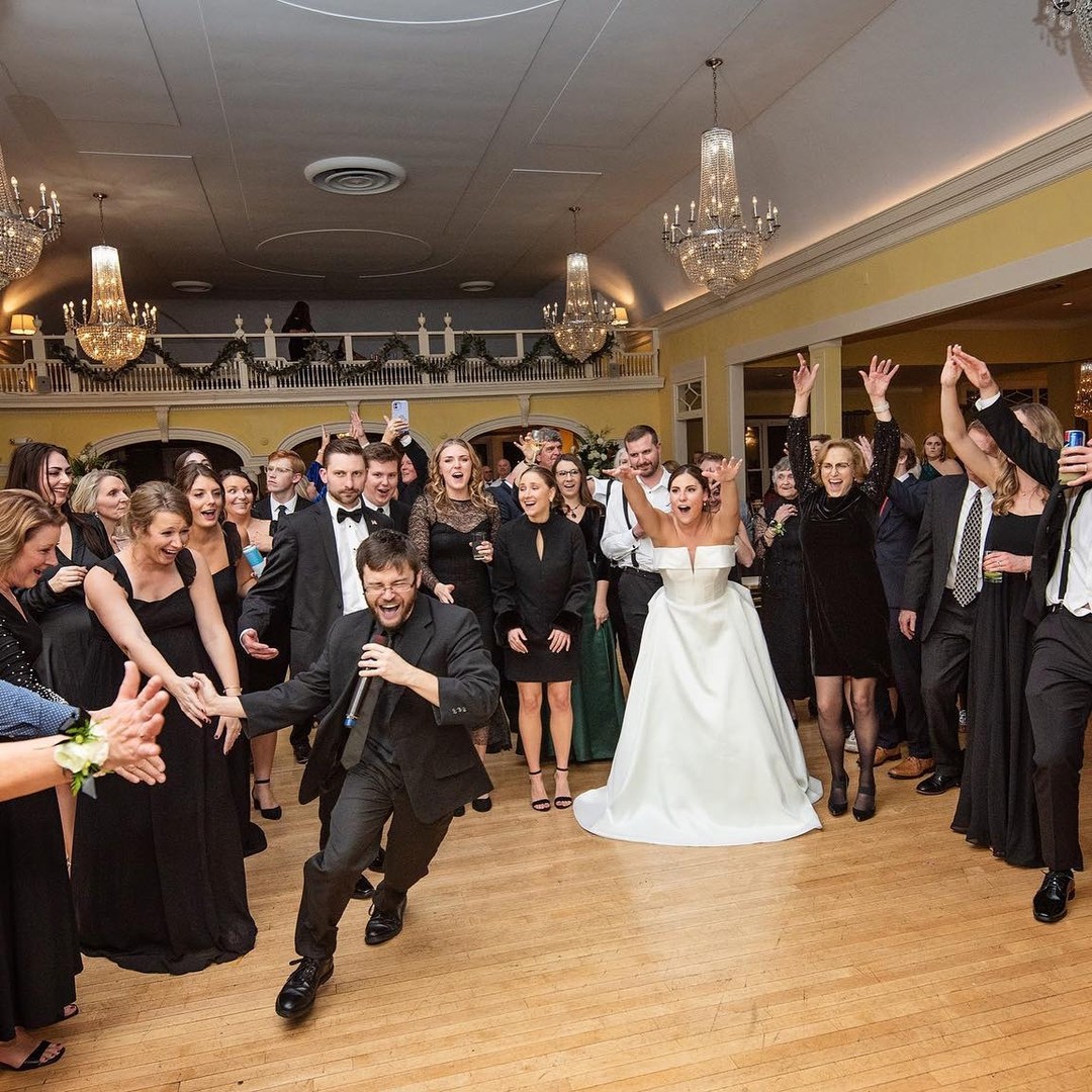 Ryan in action at Liz & Brad's wedding this past Saturday. Fantastic shot from @rickjennischphoto! @lizyager @kellyager4 @coop.grooves chrissarlasorchestra chicagoweddingband chicagoweddingbands chicagoentertainment quadcitieswedding quadcitiesentertainment vocalist singer weddingreception chicagoliveband chicagolivebands outingclubwedding outingclub davenportwedding