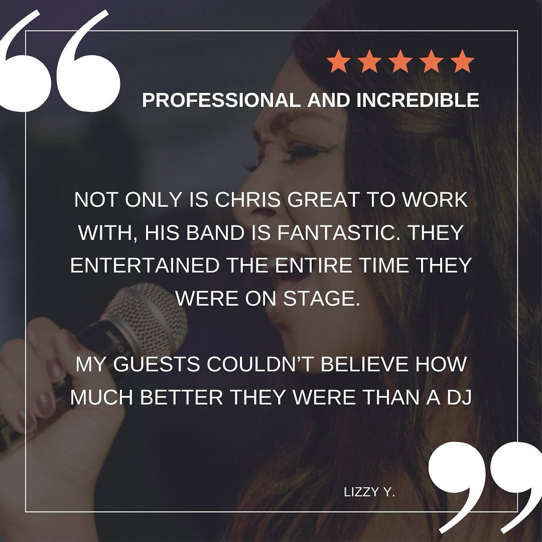 Thank you for your kindness, Lizzy! We absolutely had a blast performing for your wedding day 🥳🥰️
.
.
.
chicagoweddingband chicagoweddingbandreviews bestchicagoweddingband bestchicagoweddingbandreviews 
chicagoweddingbands bestchicagoweddingbands weddingbandreviews chicagowedding chicagoweddings chicagoentertainment chicagoliveband chicagoliveentertainment chrissarlasorchestra chrissarlas chicagolive chicagobandreviews  chrissarlasorchestrareviews sarlasmusicreviews outingclubwedding outingclubweddings