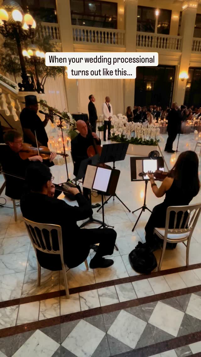 Walking down the aisle to H.E.R.’s ‘Best Part’ isn’t just an entrance—it’s a whole mood 🥰 Loving how this processional came together for Roger & Simone’s special day. 
.
.
.
chicagowedding chicagoluxury chicagoluxurywedding chicagoweddingmusic chicagostringquartet chicagovocalist chicagosinger popstringquartet chicagopopstringquartet chicagoentertainment chicagoweddingplanner chicagoflorist chicagoweddingvenue bestpart weddingsongs chicagolivemusic weddingprocessional chicagoweddingceremony artistrings artistringschicago