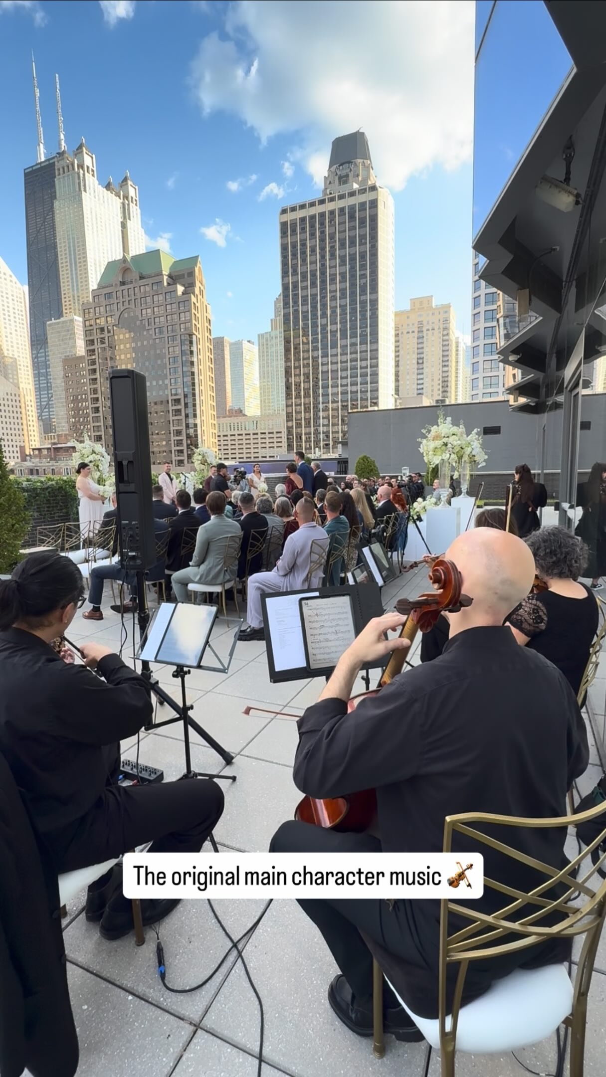 Sometimes classical music for walking down the aisle is the absolute perfect choice. Chicago skyline, love in the air, and a moment that everyone will always remember. Timeless and cinematic. 

Venue @viceroychicago
Floral @yannidesignstudio
Planning @clementinechicago
Music @sarlasmusic Artistrings quartet

chicagowedding chicagoweddingplanner weddingceremony chicagostringquartet weddingprocession