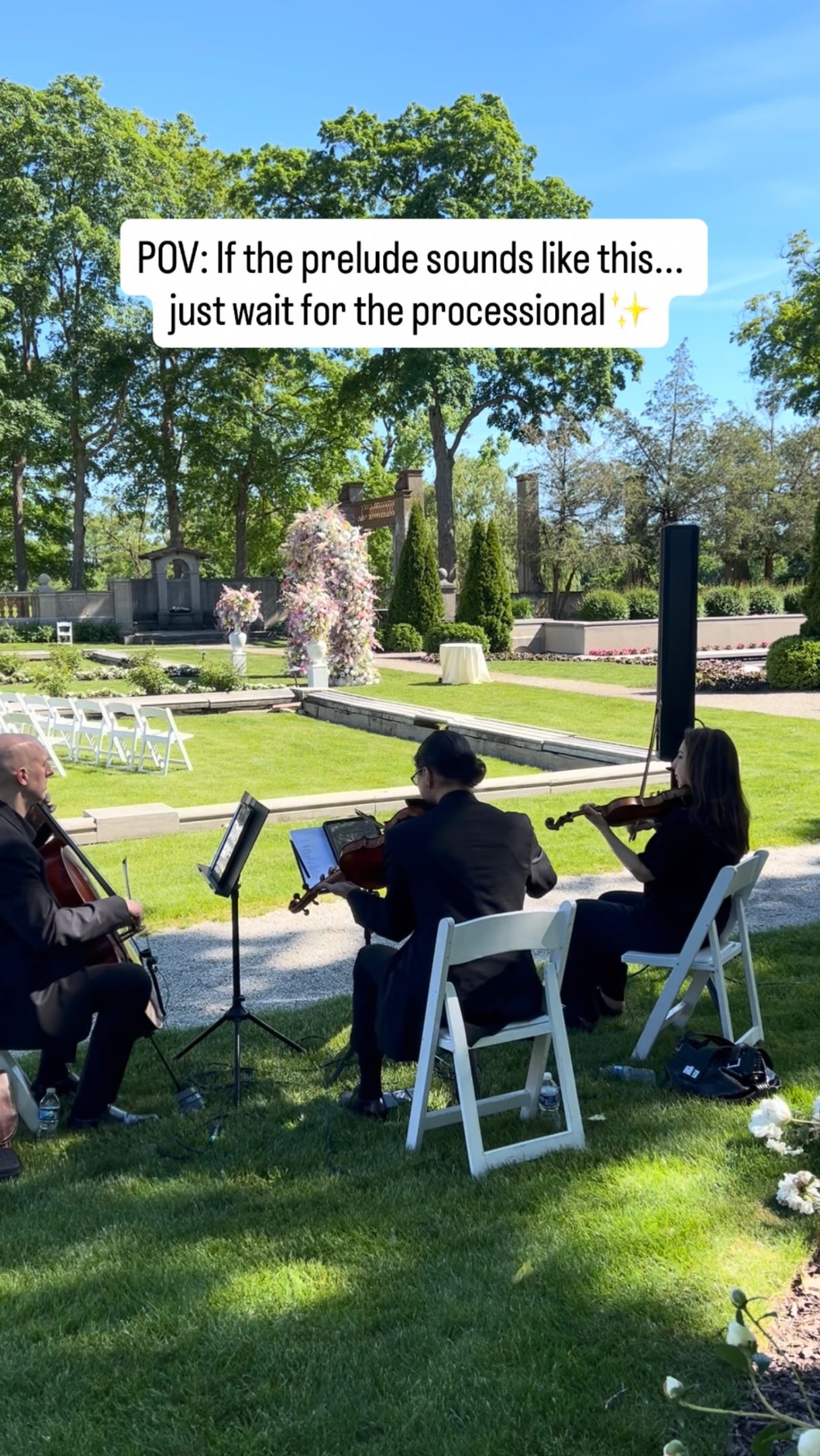 Beautiful weddings don’t start with the processional—they start here 
Artistrings Pop String Trio setting the mood with “Sunflower” long before the first steps down the aisle 

Venue @armourhouseweddings 
Floral @yannidesignstudio 
String Trio @sarlasmusic Artistrings

chicagowedding stringtrio chicagoentertainment weddingceremony luxurywedding