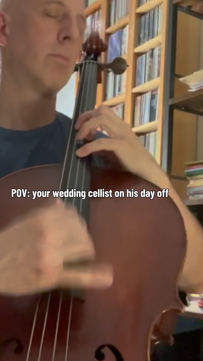 Off-duty rehearsal, but this one absolutely belongs on a wedding playlist.  “So Easy” by Olivia Dean on cello? Yes, please.

chicagoentertainment chicagowedding cello chicagoevents oliviadean